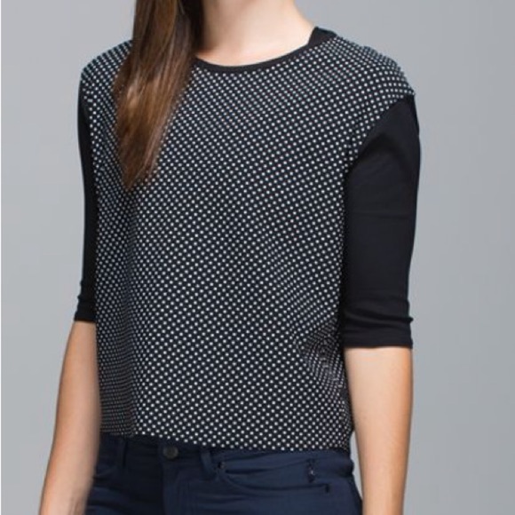 Lululemon Out Of This World Tee Biggy Dot Printed Black Ghost/Black/Black - Picture 1 of 4